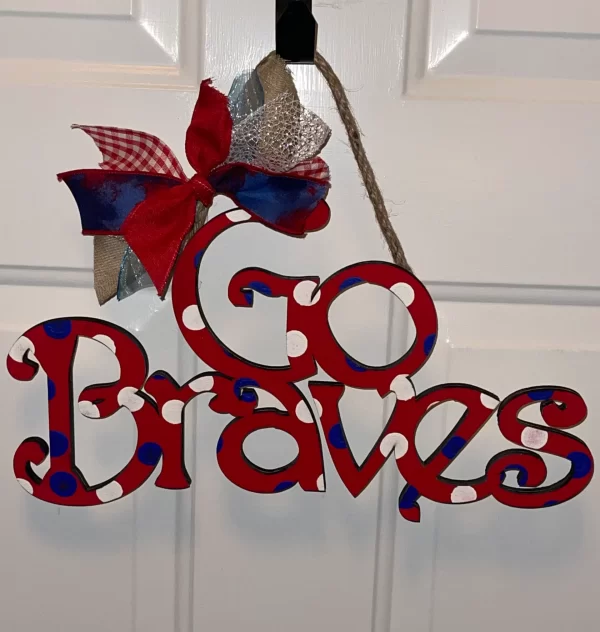 Go Braves Door Hanger