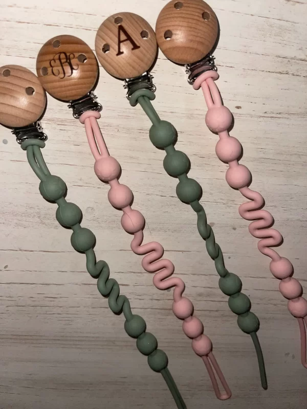 Wooden Engraved Pacifier Holder - Image 3