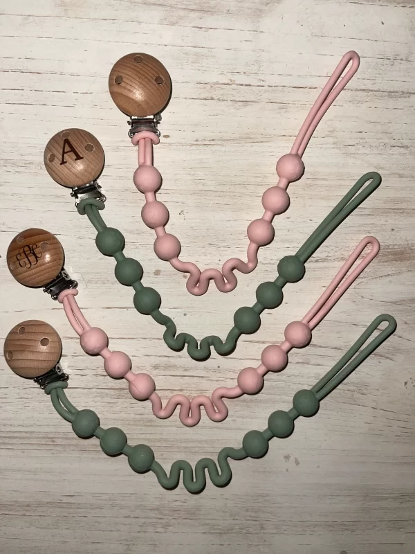 Wooden Engraved Pacifier Holder