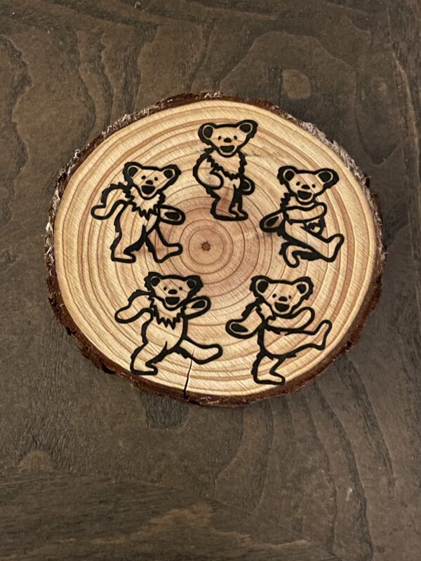 Jam Band Live Edge Wooden Coasters (Set of 4) - Image 3