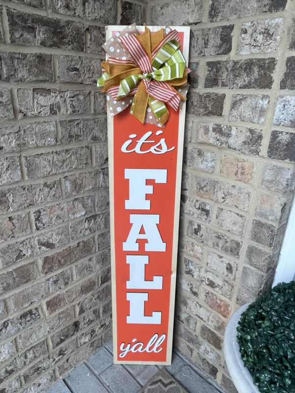 Reversible Fall and Halloween Front Door Sign