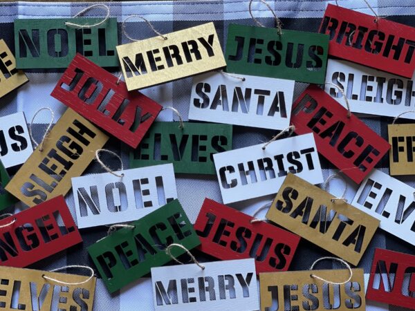 Christmas Word Ornaments