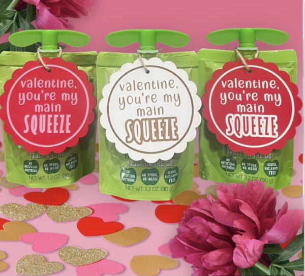 Personalized Valentines Main Squeeze Tags for Kids and Classroom